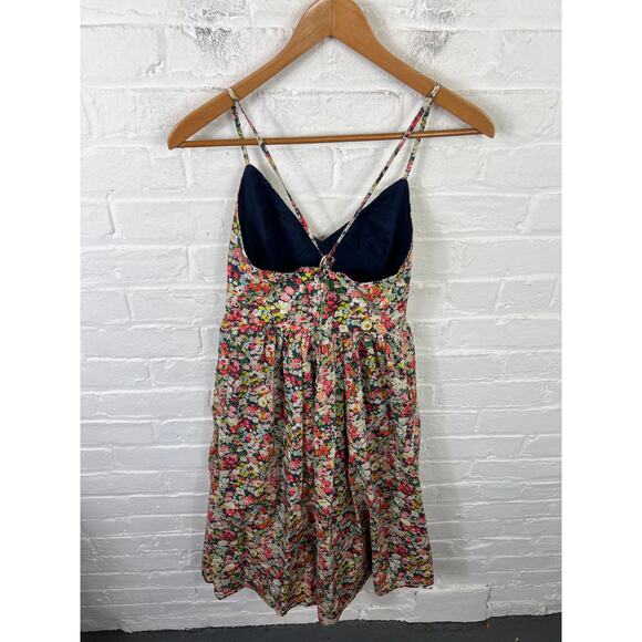 J. Crew Women's Liberty Lace Up Back Thorpe Floral A-Line Sundress Multi Size 4 - Picture 5 of 8